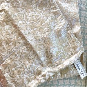 NWT Zara Cream Metallic Pillow Covers (2)